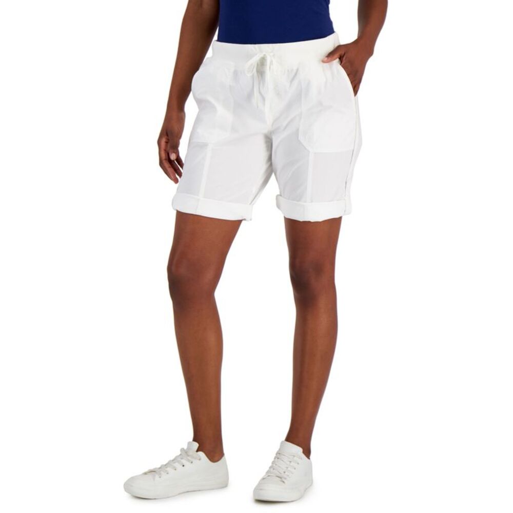Tommy Hilfiger Womens Rolled Cuff Utility Shorts